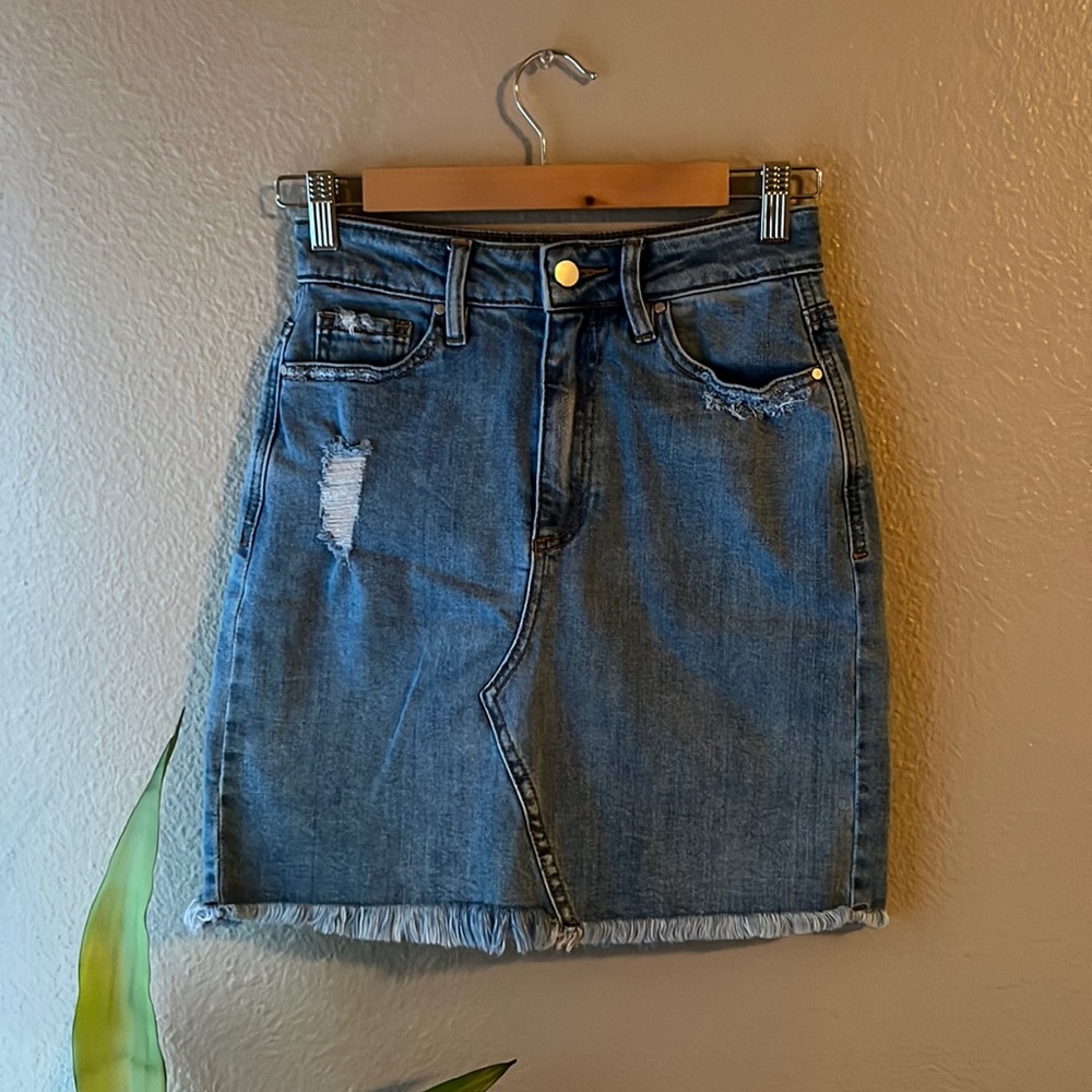 AFRM Decon Denim Skirt